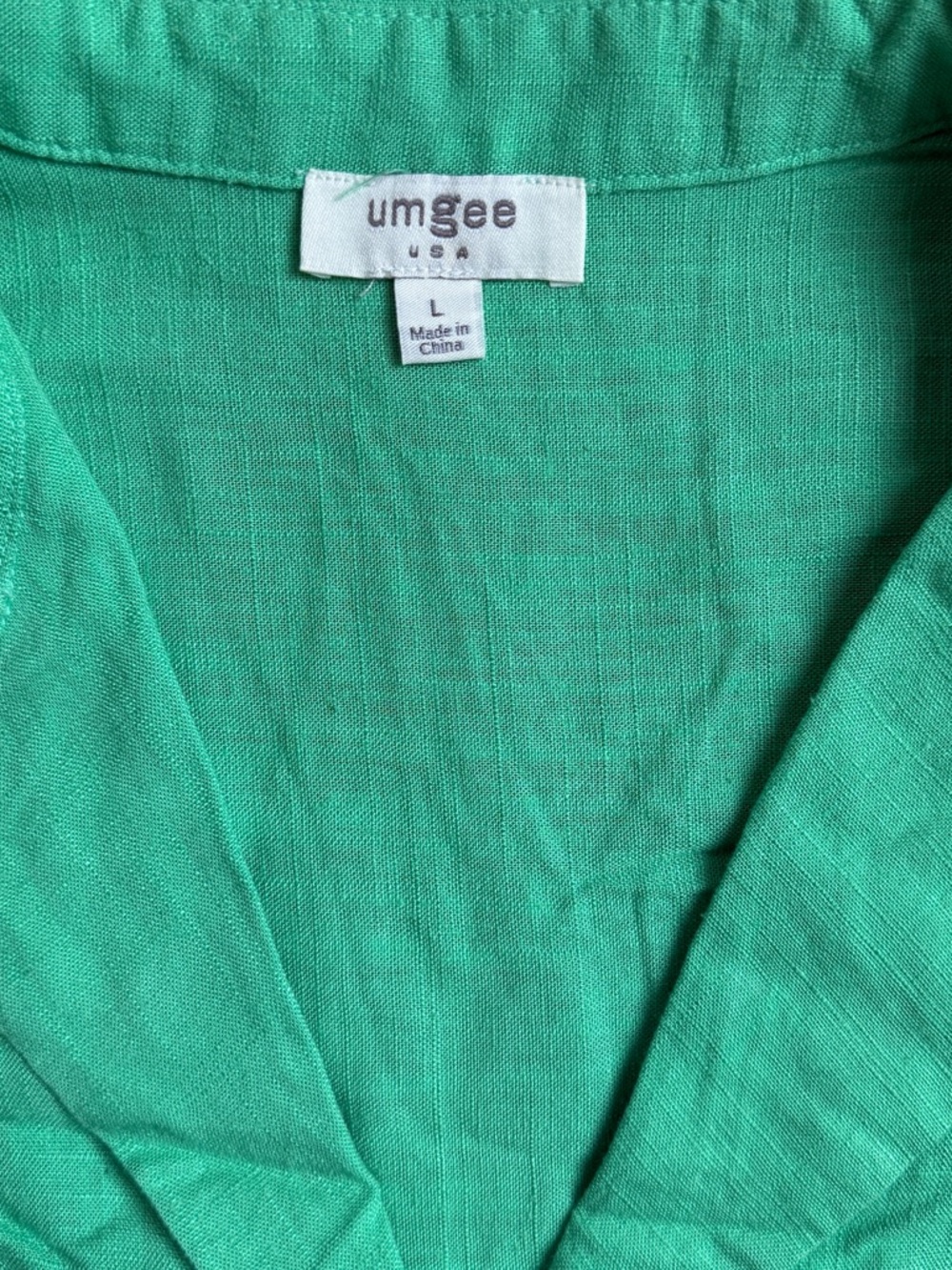 Umgee Bright Green Short-Sleeve Summer Dress/Swim Coverup Tunic - Picture 5 of 6